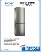 Haier Silver Combi Fridge