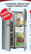 Cleansteel Side By Side Fridge Freezer Pair K12820SD EDT/CS & FN12827S EDT/CS