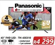 Panasonic 43" FHD LED TV 43E310