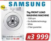 Samsung 7Kg Front Load Washing Machine(Metallic)