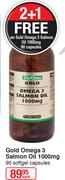 Dis-Chem Gold Omega 3 Salmon Oil 1000mg 90 Softgel Capsules-Each