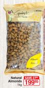 Gaby's Natural Almonds-1Kg