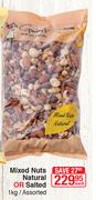 Gaby's Mixed Nuts Natural Or Salted Assorted-1Kg Each