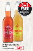 Dr Tom's Kombucha Drink Assorted-340ml Each