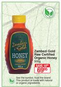 Zambezi Gold Raw Certified Organic Honey-500g