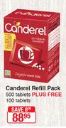 Canderel Refill Pack 500 Tablets Plus Free 100 Tablets