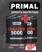 Primal Sports Nutrition Creatine 5000-200g Plus 200g