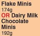 Cadbury Flakes Minis 174g Or Diary Milk Chocolate Minis 192g-Each