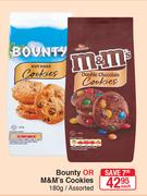 Bounty Or M&M's Cookies-180g Each