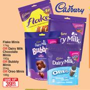 Cadbury Flakes Minis 174g Or Diary Milk Chocolate Minis 192g-Each