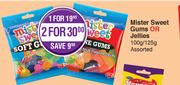 Mister Sweet Gums Or Jellies-2x100g/125g