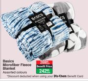 Basics Microfiber Fleece Blanket-Each