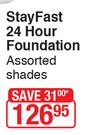 Yardley Stay Fast 24 Hour Foundation Assorted Shades