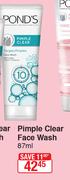 Ponds Pimple Clear Face Wash-87ml