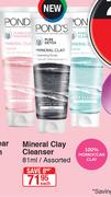 Ponds Mineral Clay Cleanser-81ml Each