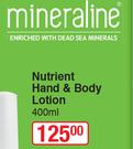 Mineraline Nutrient Hand & Body Lotion-400ml