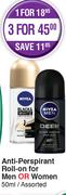 Nivea Anti-Perspirant Roll-On For Men Or Women 50ml