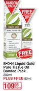 B.O.N Liquid Gold Pure Tissue Oil Banded Pack (200ml Plus Free 50ml)-Per Pack