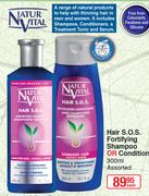 Natur Vital Hair S.O.S Fortifying Shampoo Or Conditioner-300ml Each