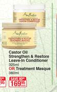 Shea Moisture Castor Oil Strengthen & Restore Leave In Conditioner 325ml / Treatment Masque 360ml-EA