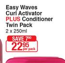 Easy Waves Curl Activator Plus Conditioner Twin Pack-2 x 250ml Per Pack