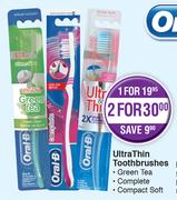 Oral-B Ultra Thin Toothbrushes-For 2