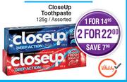 Close Up Toothpaste Assorted-125g