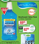 Dentalmate Mouthwash Value Pack Assorted-1.5Ltr