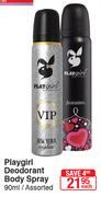 Playgirl Deodorant Body Spray Assorted-90ml Each
