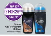 Status Anti Perspirant Roll-On Assorted-50ml