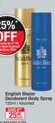 Yardley English Blazer Deodorant Body Spray Assorted-125ml Each