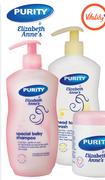 Purity Elizabeth Anne's Special Baby Shampoo Or Head To Toe Wash Pump Assorted-500ml Each