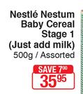 Nestle Nestum Baby Cereal Stage 1(Just Add Milk) Assorted-500g