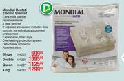 Mondial Heated Electric Blanket-Double