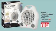 Elektra Comfort Classic Fan Heater Cool, Warm Or Hot Air Selection