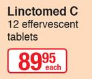 Linctomed C-12 Effervescent Tablets-Each
