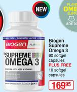 Biogen Supreme Omega 3-60 Softgel Capsules +10 Softgel Capsules