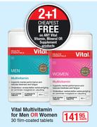 Vital Multivitamin For Men Or Women-30 Tablets Each