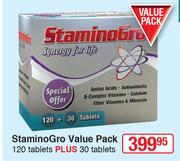StaminoGro Value Pack-120 Tablets + 30 Tablets