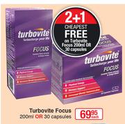 Turbovite Focus-200ml Or 30 Capsules Each