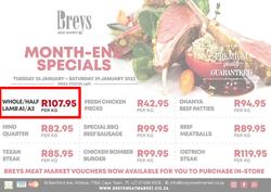 Breys Meat Market : This Week's Specials (25 January - 29 January 2022), page 1