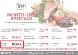 Breys Meat Market : This Week's Specials (25 January - 29 January 2022), page 1