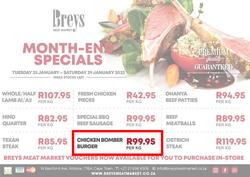 Breys Meat Market : This Week's Specials (25 January - 29 January 2022), page 1