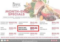 Breys Meat Market : This Week's Specials (25 January - 29 January 2022), page 1