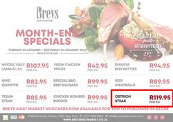 Breys Meat Market : This Week's Specials (25 January - 29 January 2022), page 1