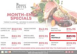 Breys Meat Market : This Week's Specials (25 January - 29 January 2022), page 1