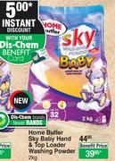 Home Butler Sky Baby Hand & Top Loader Washing Powder-2Kg
