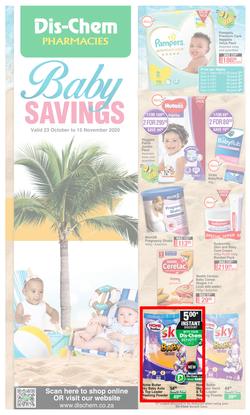 Dis-Chem : Baby Savings (23 October - 15 November 2020), page 1