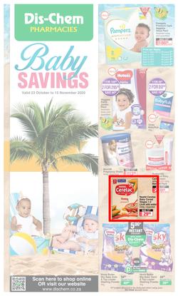 Dis-Chem : Baby Savings (23 October - 15 November 2020), page 1