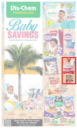 Dis-Chem : Baby Savings (23 October - 15 November 2020), page 1